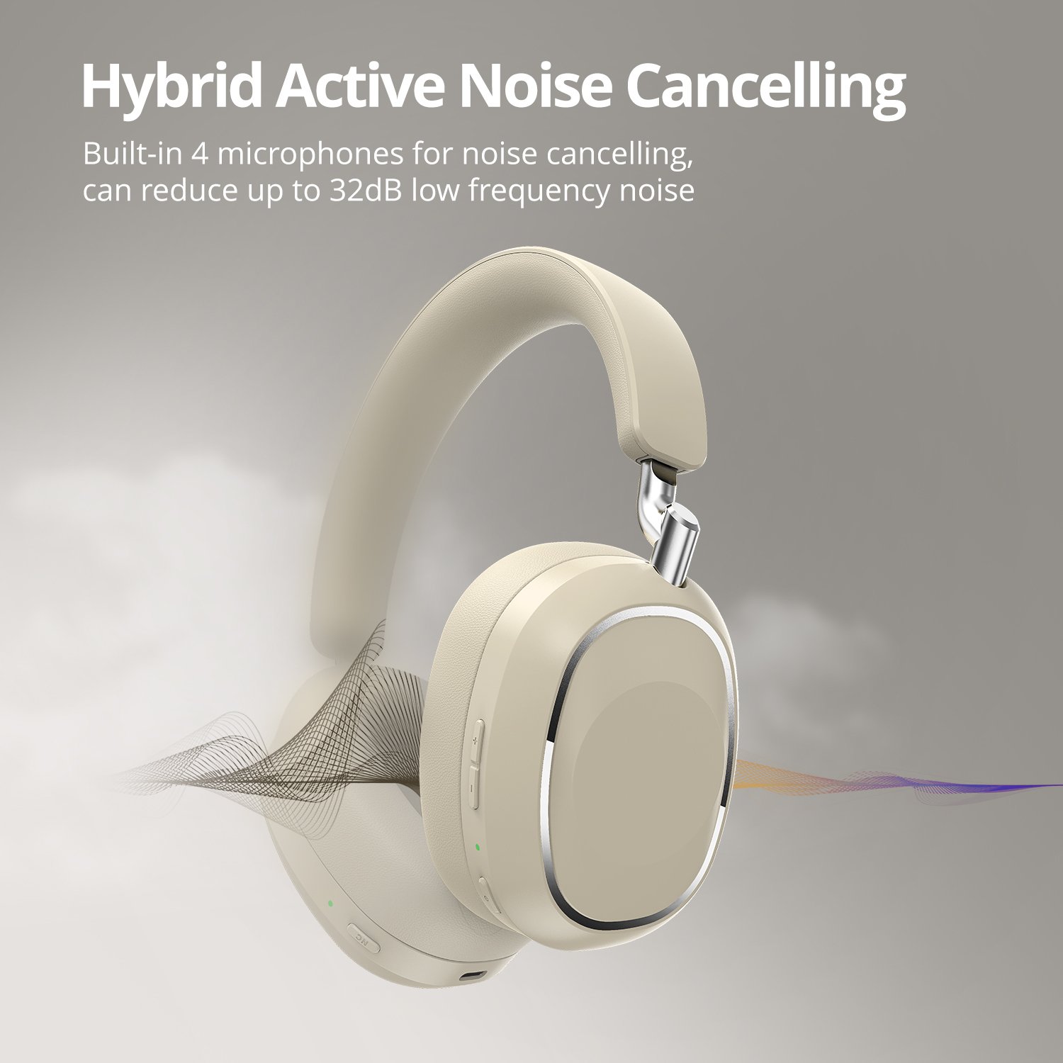 New Trend Custom Wireless Headset Active Noise Cancelling Over-ear Headphones Wholesale In China