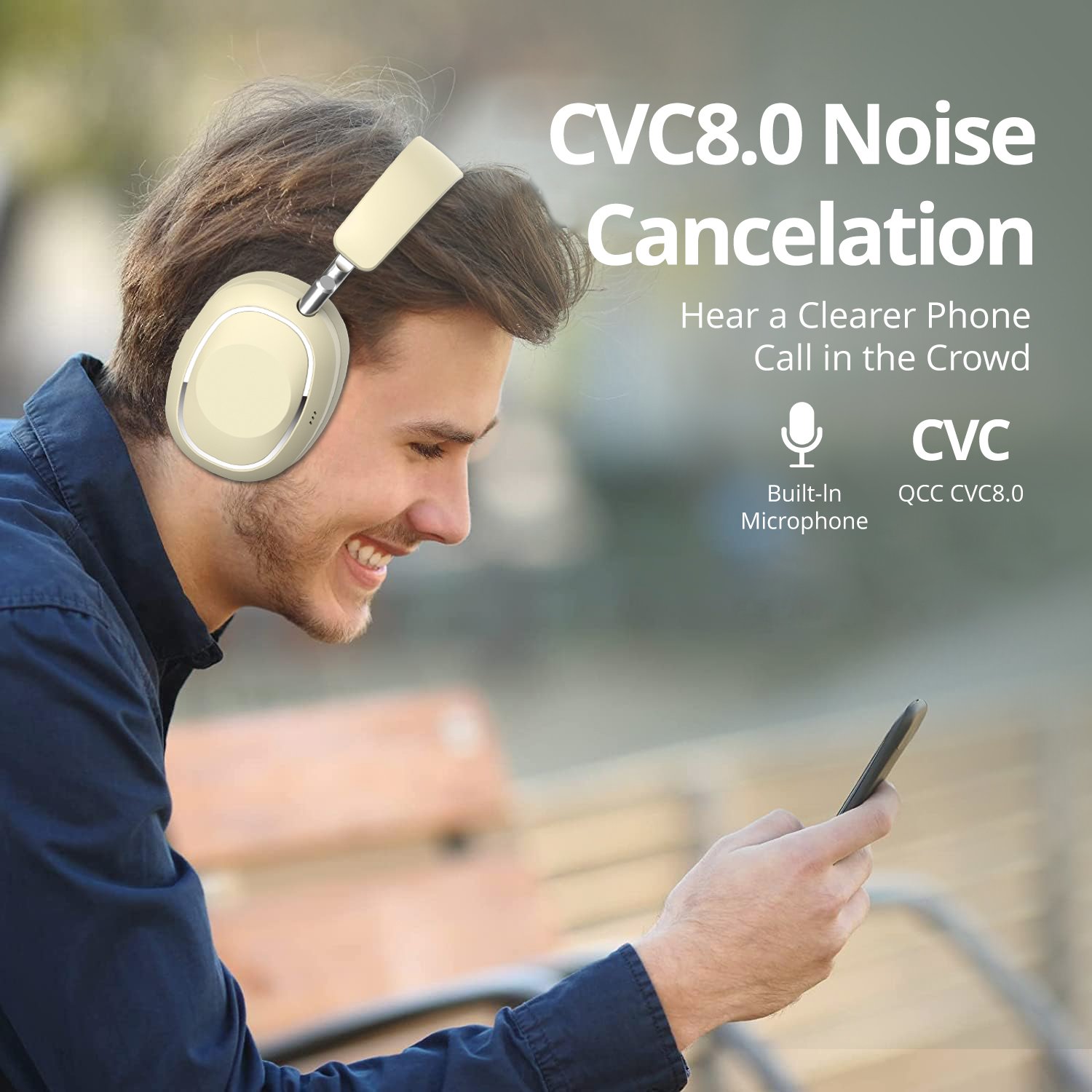New Trend Custom Wireless Headset Active Noise Cancelling Over-ear Headphones Wholesale In China
