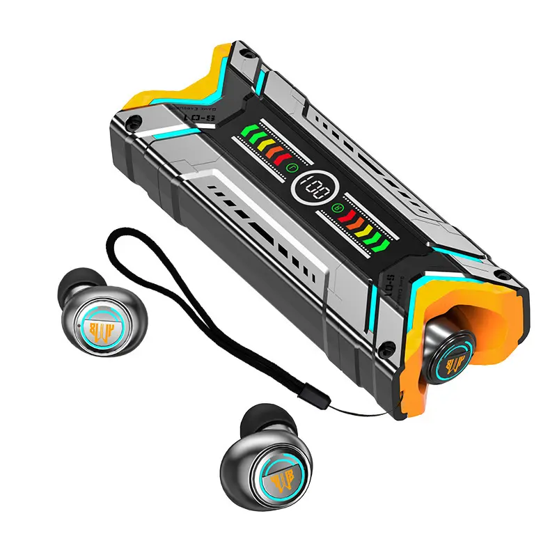 2023 new upgraded V5.3 M48 tws Cool Led Lights Wireless Headset Earbuds Low Latency Stereo Game Earphone Headphones