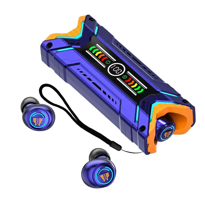2023 new upgraded V5.3 M48 tws Cool Led Lights Wireless Headset Earbuds Low Latency Stereo Game Earphone Headphones