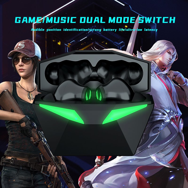 TKT 2024 Explosion-Prevented TWS Earbuds Waterproof IPX6 Gaming Earphone LED Light Charging Mobile Phones Trending Wireless Tws