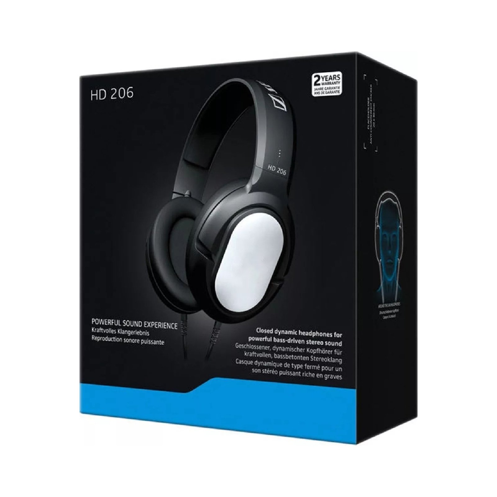 HD206 Professional Studio Stereo Monitor Headphones Mobile DJ Computer Games Over-Ear 3.5mm Wired Headphones
