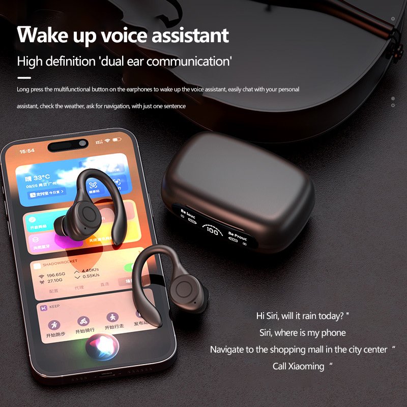 Hanging ear Y7 digital display wireless Blue tooth headset sports running special private model tws earphone