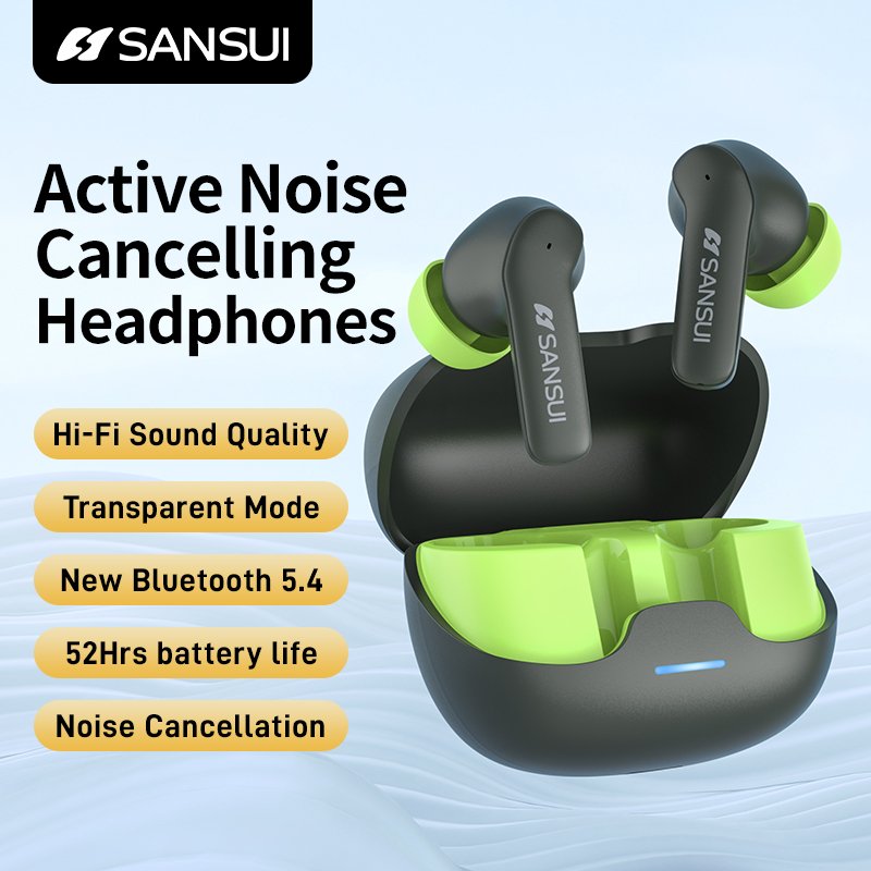Sansui W23 TWS ANC ENC dual noise cancelling airbuds hifi High fidelity spatial sound Bluetooth wireless in-ear Earphone earbuds