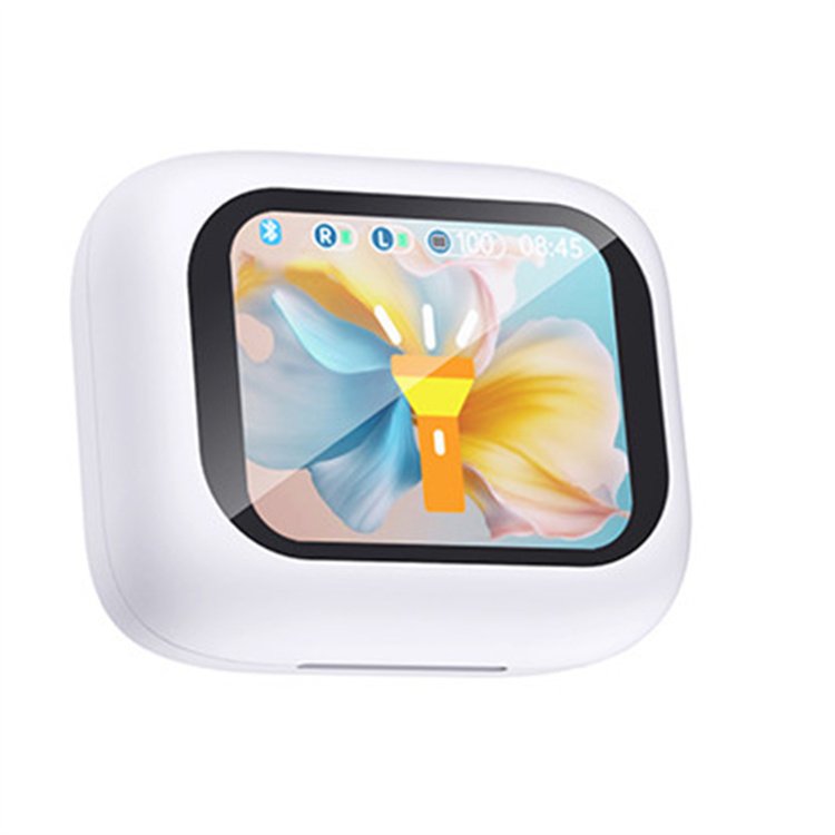 V8 Touch Screen Headphones Noise Cancelling ENC ANC Sport Earbuds TWS Smart LCD Touch Screen V8 Earphone