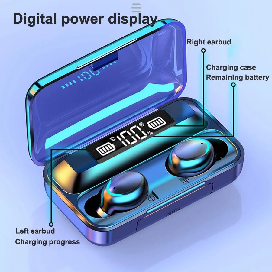 2024 sport in-ear earphones new tws wireless headphones bt earphone F9-5C