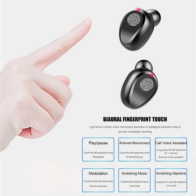 hot selling headphone earphone tws black earphone F9 tws earbuds earphones headphones