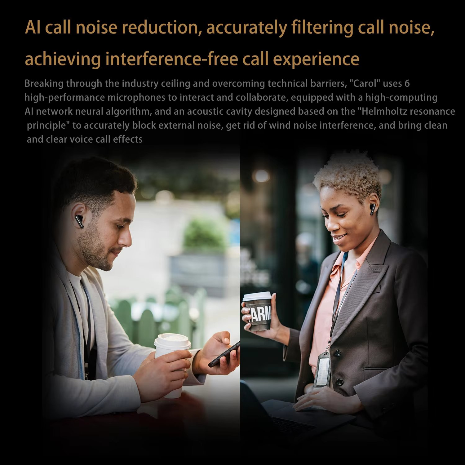 KZ Carol ANC True Wireless TWS Bt 5.3 Earphone 6 Mics Active Noise Canceling in-Ear waterproof Stereo Earbuds HIFI Earphone