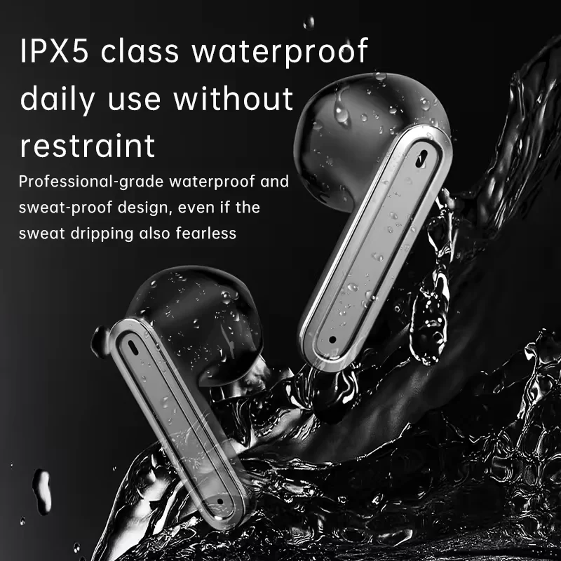 T71 TWS ENC Noise Reduction 2024 Earphones Sports Headphone Noise cancelling True Wireless Earbuds with touch screen