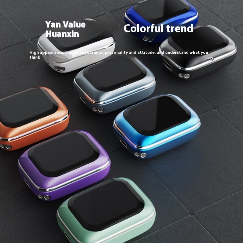 2024 New private model slide-back Bluetooth headset HD display APP call noise reduction ENC sports waterproof headset TWS