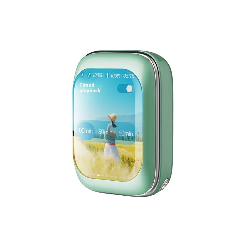 2024 New private model slide-back Bluetooth headset HD display APP call noise reduction ENC sports waterproof headset TWS