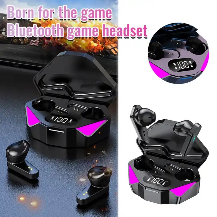 Gaming Earphone Mini True Headphone Magnetic Charging Hifi Sound Sports Headset Hd Call Earbuds X15 Wireless Bluetooth 5.0 LED