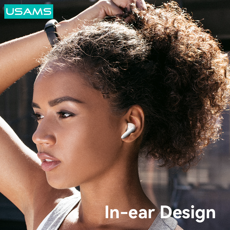 USAMS XD18 Hot Sale Phone Accessories In-Ear Headset Gaming Earphone Mini True Wireless Bluetooth Earphone TWS Wireless Earbuds