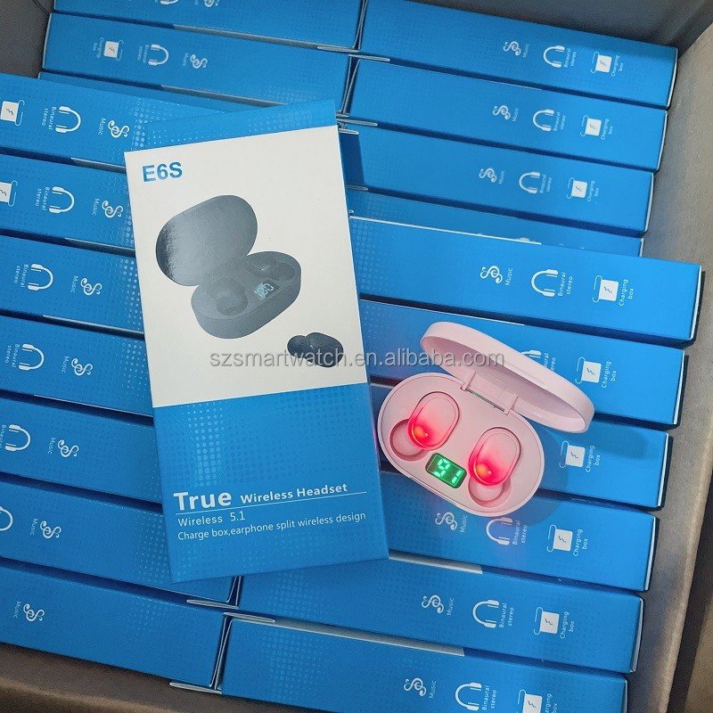 2024 TWS E6S Wireless Earphones TWS Headphones Stereo In-Ear Headset Sports Waterproof TWS Earbuds a6s e6s