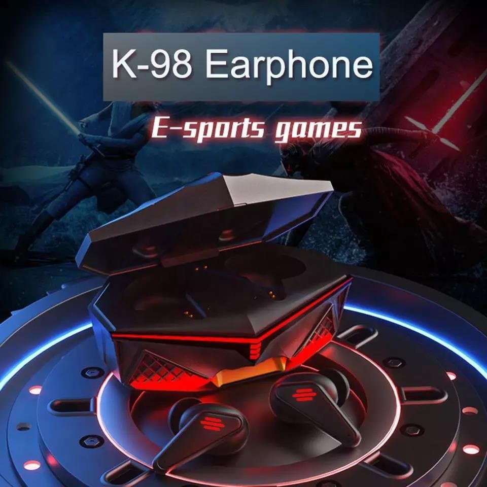 Factory Mini Earbuds Surround Sound Wireless LED Light Call Function Gaming Earphone K98 Waterproof TWS Headphones With Mic