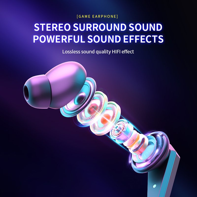 M10 Wireless Gaming Headset Low Latency BT Earphones Noise Cancelling Gamer Headphones With Microphone TWS Earbuds Fone