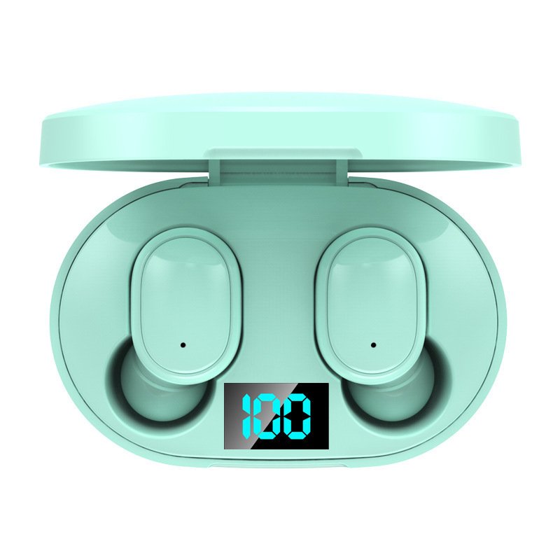 E6S Colorful Tws Earphone True Wireless Earbuds Noise Cancelling Led Display Headset Stereo Earbuds Gamer Hifi Stereo with Mics