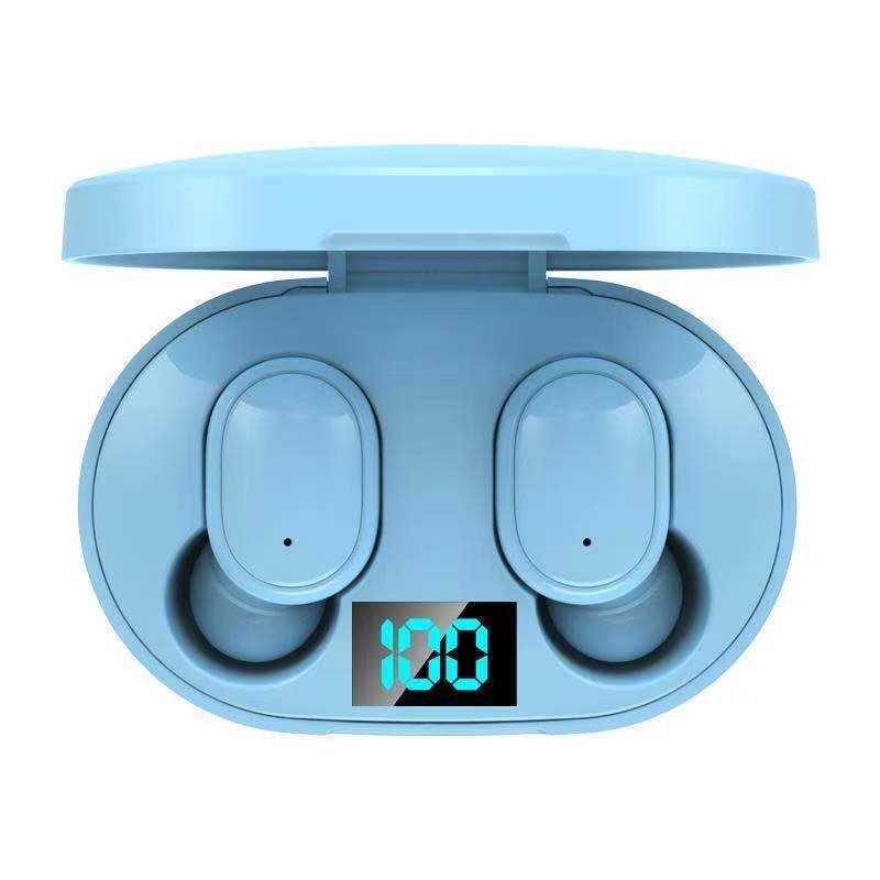 E6S Colorful Tws Earphone True Wireless Earbuds Noise Cancelling Led Display Headset Stereo Earbuds Gamer Hifi Stereo with Mics