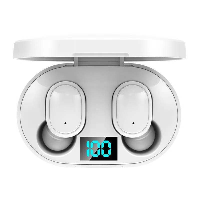 E6S Colorful Tws Earphone True Wireless Earbuds Noise Cancelling Led Display Headset Stereo Earbuds Gamer Hifi Stereo with Mics