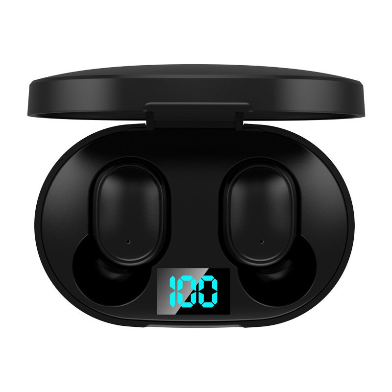 E6S Colorful Tws Earphone True Wireless Earbuds Noise Cancelling Led Display Headset Stereo Earbuds Gamer Hifi Stereo with Mics