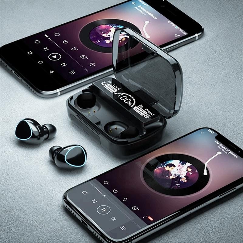 M10 TWS Wireless Earbuds LED Display HIFI Stereo Gaming Headphones with Charging Box