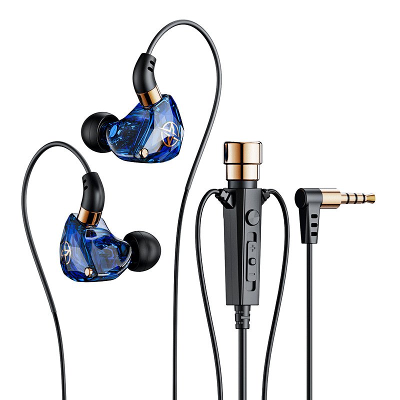 3.5mm Wired Headphone In Ear Headset Wired Earphones with Microphone Bass Stereo Earbuds Sports In-line Control For Phones Live
