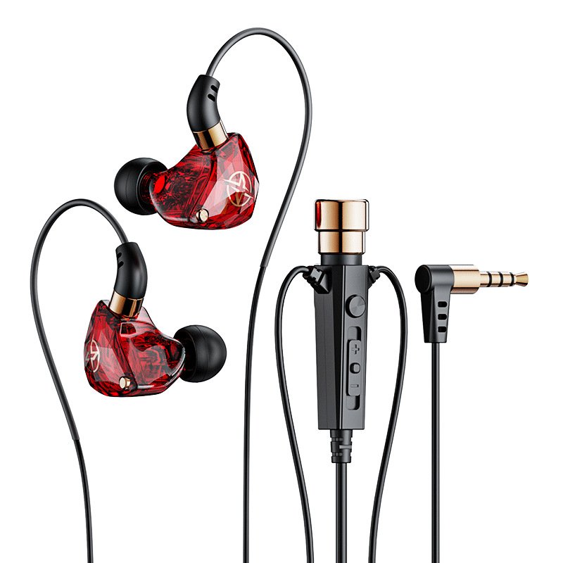 3.5mm Wired Headphone In Ear Headset Wired Earphones with Microphone Bass Stereo Earbuds Sports In-line Control For Phones Live