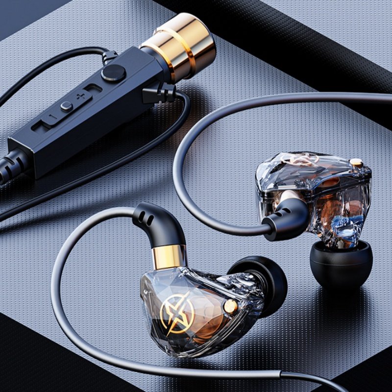 3.5mm Wired Headphone In Ear Headset Wired Earphones with Microphone Bass Stereo Earbuds Sports In-line Control For Phones Live