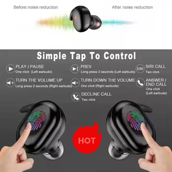 Hot Y50 Tws Wireless BT 5.3 Earphones Noise Canceling Headset 3d Stereo Sound Music Earbuds In-ear Headphones Y50 Y30 Tws ENC BT
