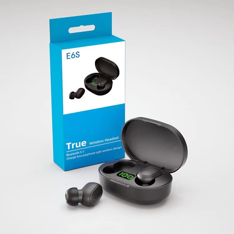E6s Tws Mini bt5.3 Earphones Ear buds Stereo air buds TWS Noise Cancelling in-Ear Gaming Headphone with Mic Air A6S Earbuds