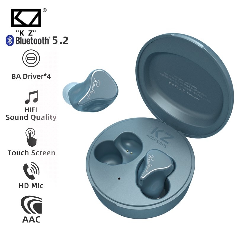KZ SKS In Ear BT 5.2 Hifi Bass Hybrid True Wireless Headset Touch Control Noise Cancelling Headphones TWS Earphones