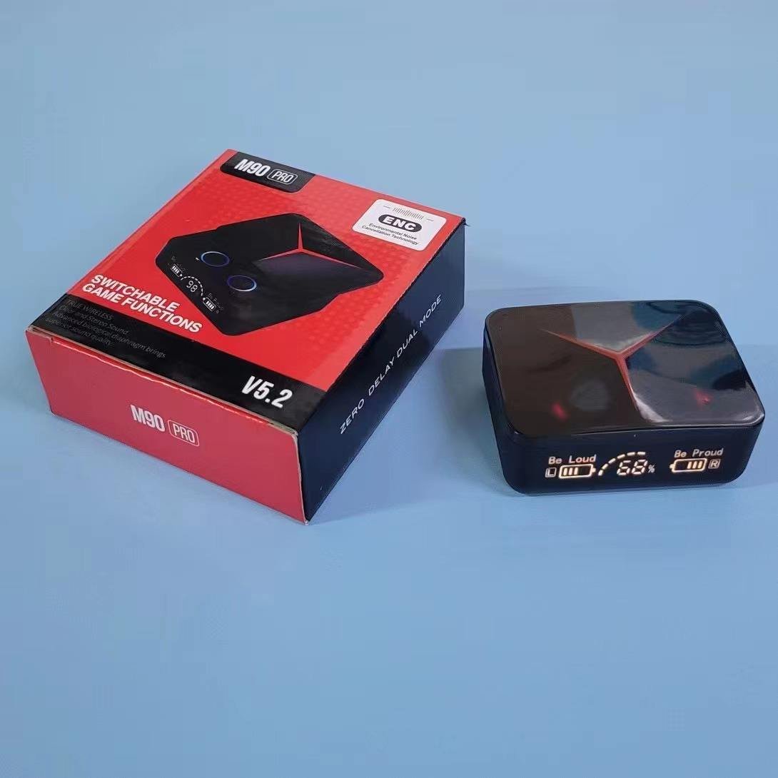 Popular fone de ouvido m90 pro LED Display power bank tws Gaming in-ear Headset audifonos bluetooth wireless earbuds earphone