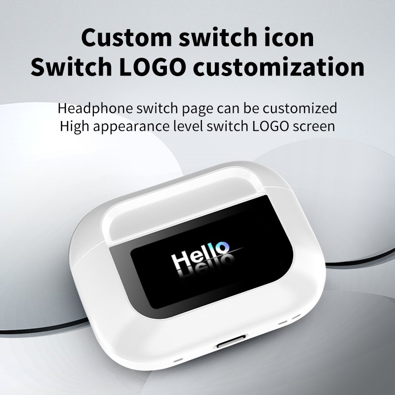 WT-2 Color Screen Earphones with Functions Of Payment, ANC, Controlling Mobile Phones To Taking, Menstrual Time Recording, Etc
