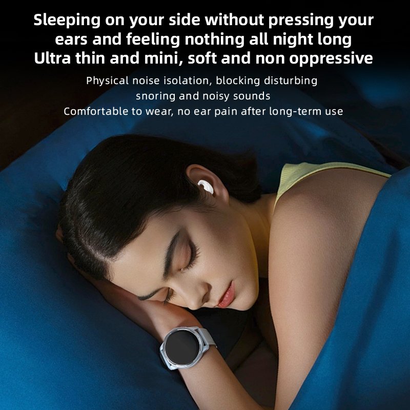 T70 Sleeping Headphones In-Ear Noise Cancelling Mini Sleeping Earphone Long-term Wear painless Wireless TWS Earbuds For Sleep