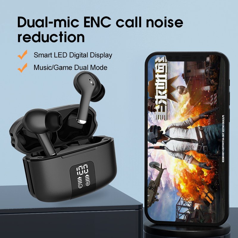 TWS wireless bluetooth earphone noise cancelling headphones earbuds earphone waterproof