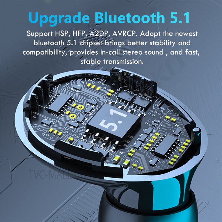 M10 TWS Bluetooth 5.1 Headsets Wireless Headphone 9D Stereo Sports Earphones Waterproof Earbuds with Microphone