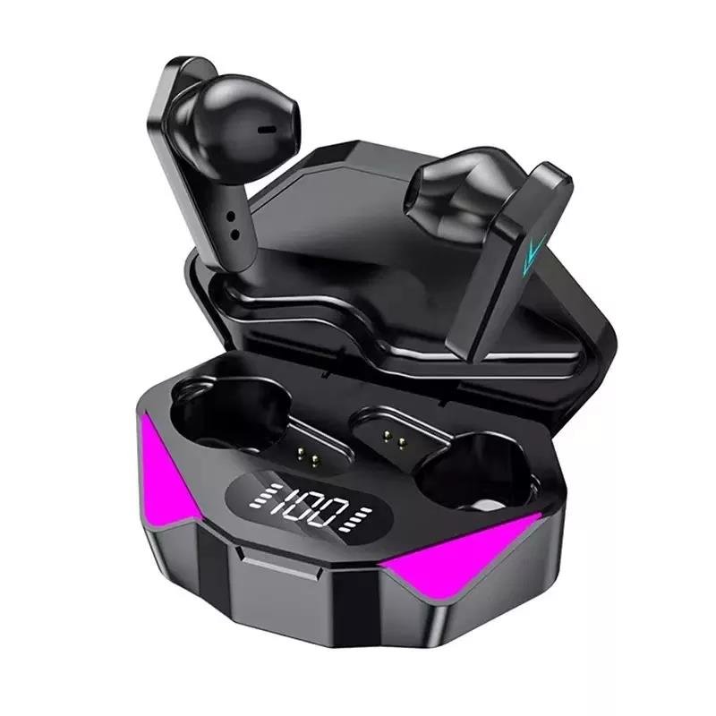 Factory Wholesale TWS X15 Earphone Stylish Customize Logo BT 5.1 Earphones Wireless In-ear Gaming Earbuds Headset Bluetooth ABS