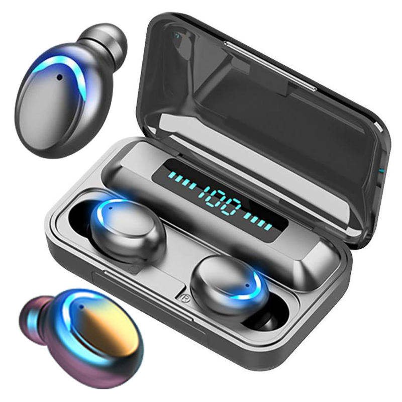 Wholesale hot selling cheap F9 wireless earbuds earphone led screen display low latency bluetooth tws m10 earbuds