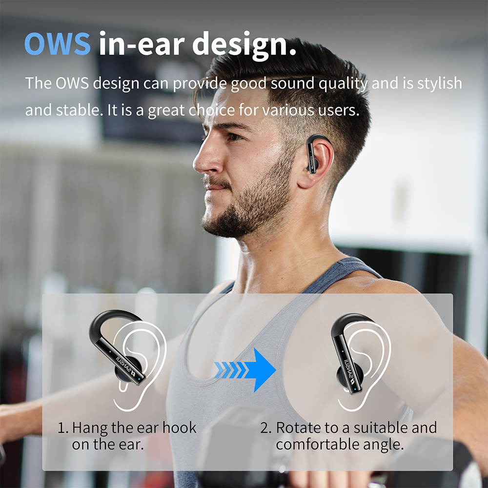 SANSUI W33 wireless headphones Earhook In-ear headphones wireless blue tooth noise cancelling tws earphones & headphones