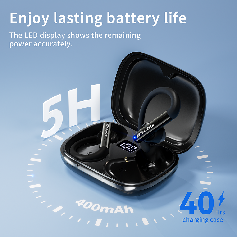 SANSUI W33 wireless headphones Earhook In-ear headphones wireless blue tooth noise cancelling tws earphones & headphones