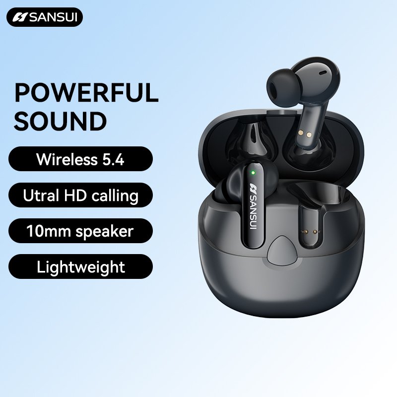 Sansui W22 korean women's fashion ENC noise cancelling hand free Wireless Bluetooth air ear buds audifonos inalambricos earphone