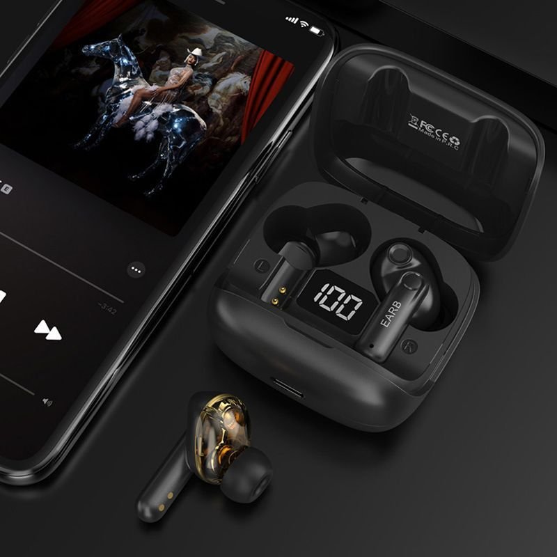 H01 Wireless TWS Earphones with LED Charging Display ENC Noise Cancelling Sports Earbuds JL Chipset 4*Speaker HiFi