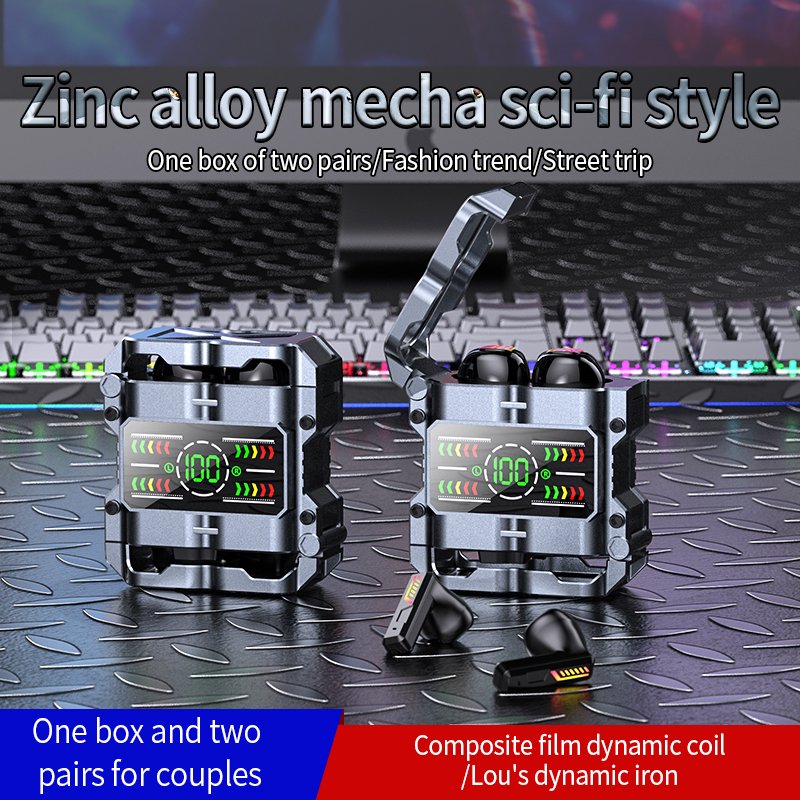 2024 Newly M60 Couple Wireless Earphone Touch Control HIFI Sound Digital Display TWS Earphone with Two Pairs Earplugs