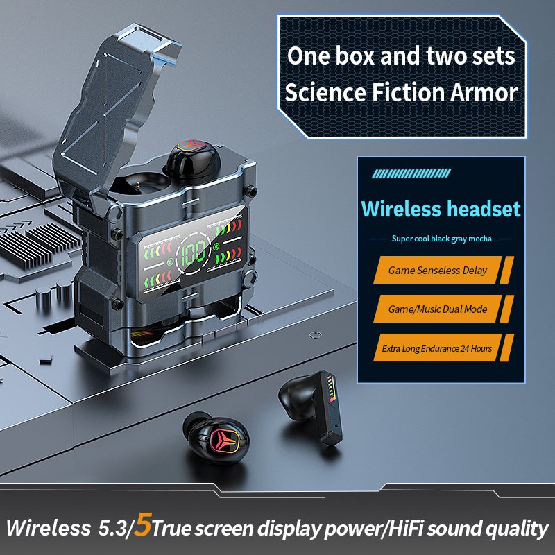 2024 Newly M60 Couple Wireless Earphone Touch Control HIFI Sound Digital Display TWS Earphone with Two Pairs Earplugs