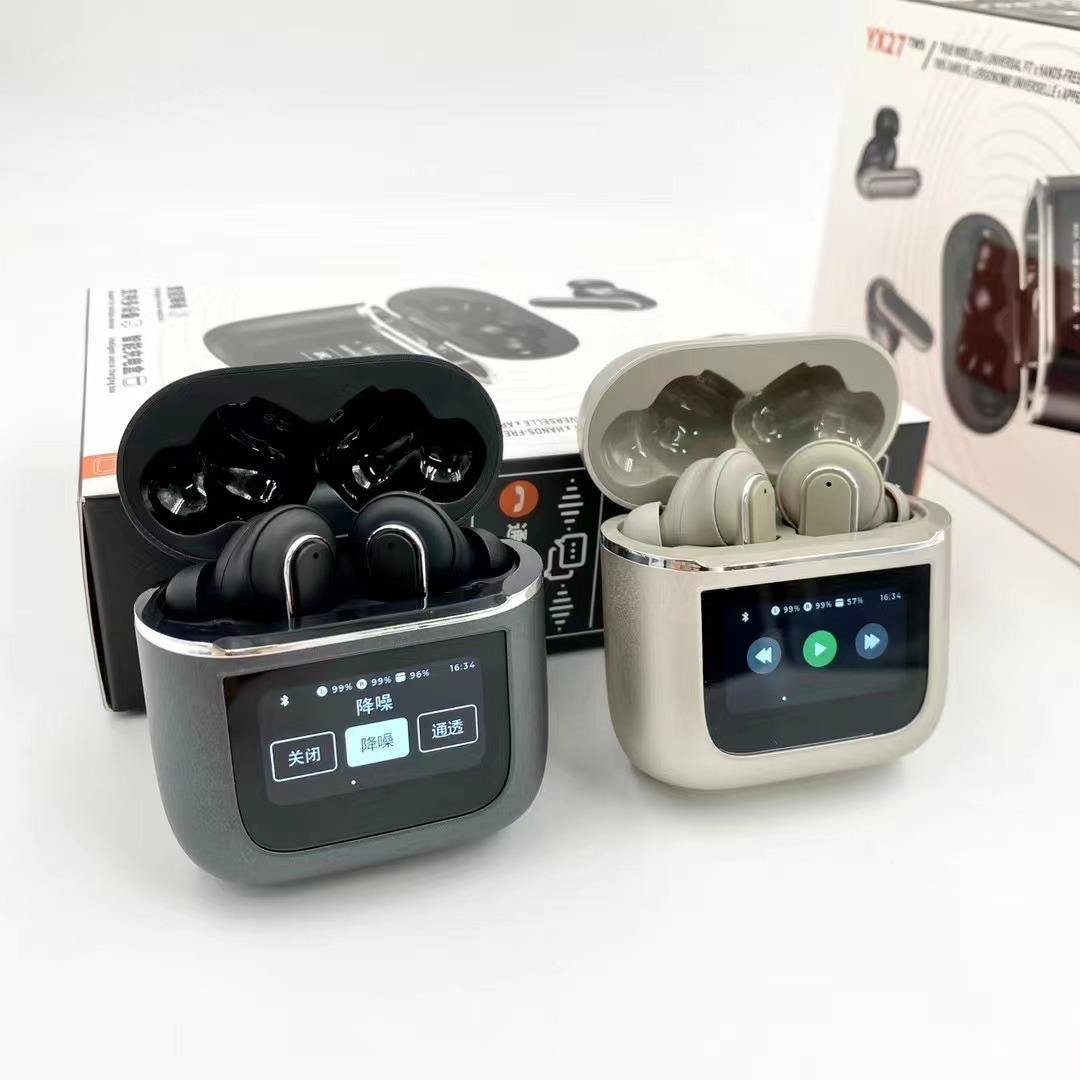 New Design YX27 Earphpnes Endurance 6 Hours With Full Colorful Touch Screen For Enjoy Music Wireless Earphones