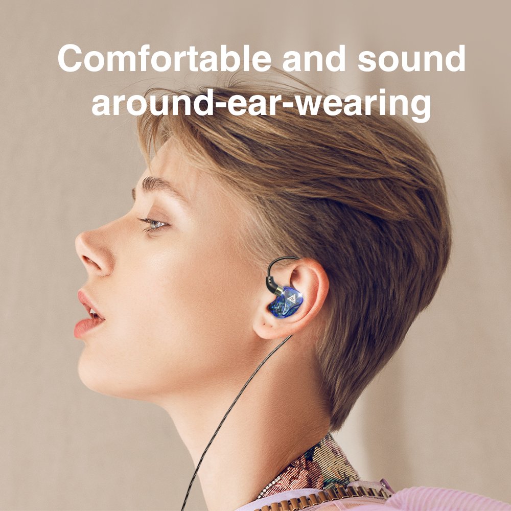 Factory Wholesales Hot Selling Qkz Sk7 Hifi Music Earphone 3.5mm Wired In Ear Headphones With Microphone Dynamic Stereo Headset