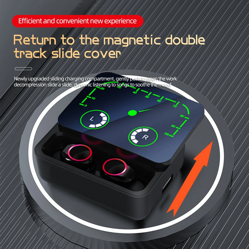 M90 Max V5.3 Wireless Low Latency Gaming Earbuds ENC In-Ear Earphones with LED Digital Display and Charging Output Function