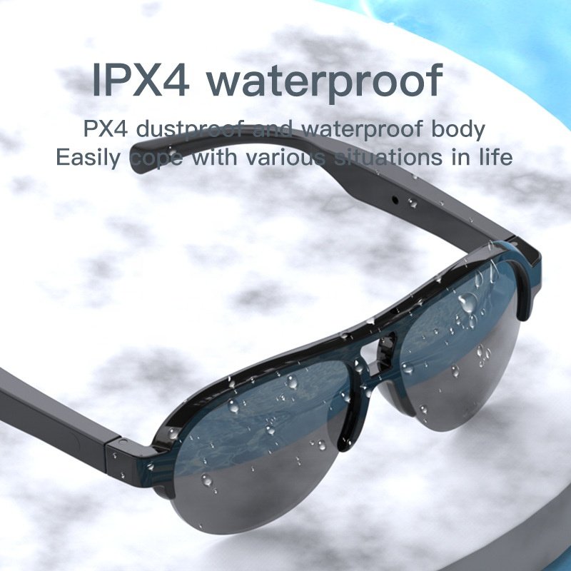 F08 Glasses Earphone 2 in 1 Bluetooth Stereo Earphone Bone Conduction Earphone TWS Call Smart Glasses