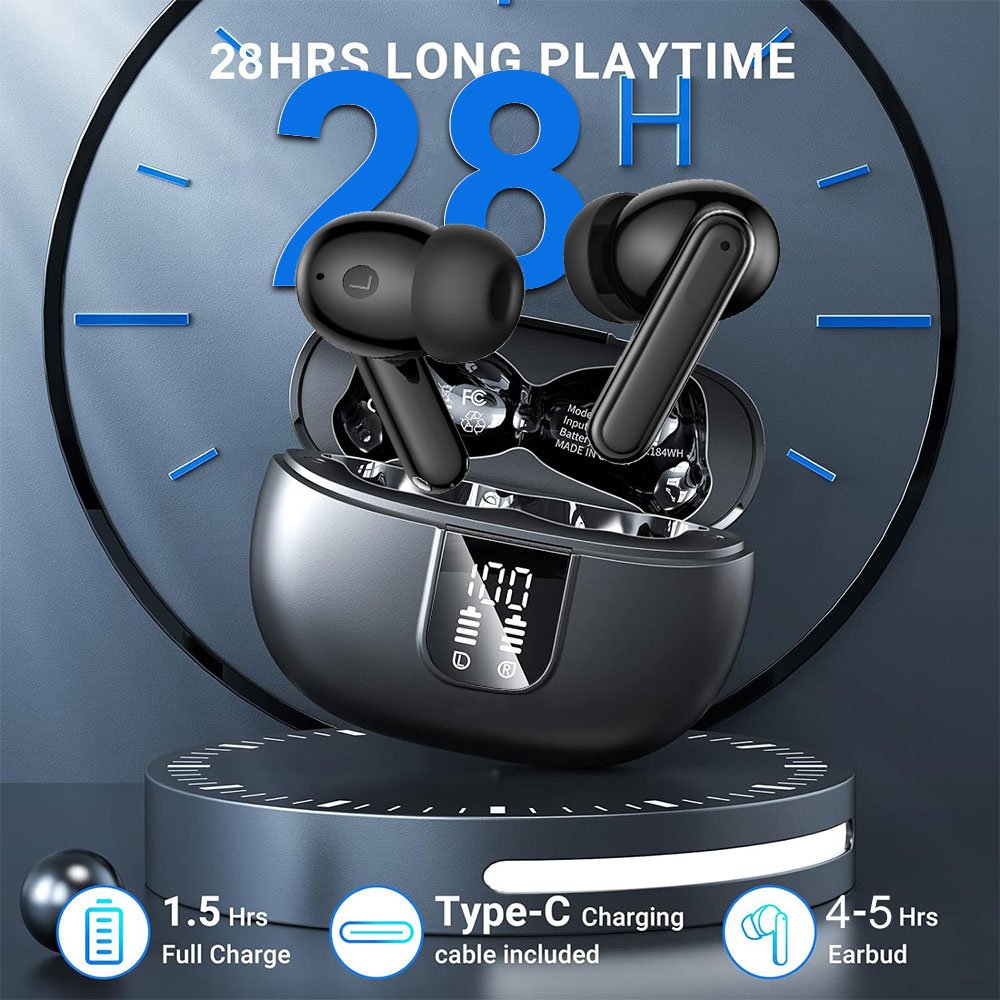 TWS Wireless Earbuds Audifonos Bluetooth 5.3 Earphone Waterproof In-Ear Headphones ENC Dual Mic Noise Cancelling Earphone