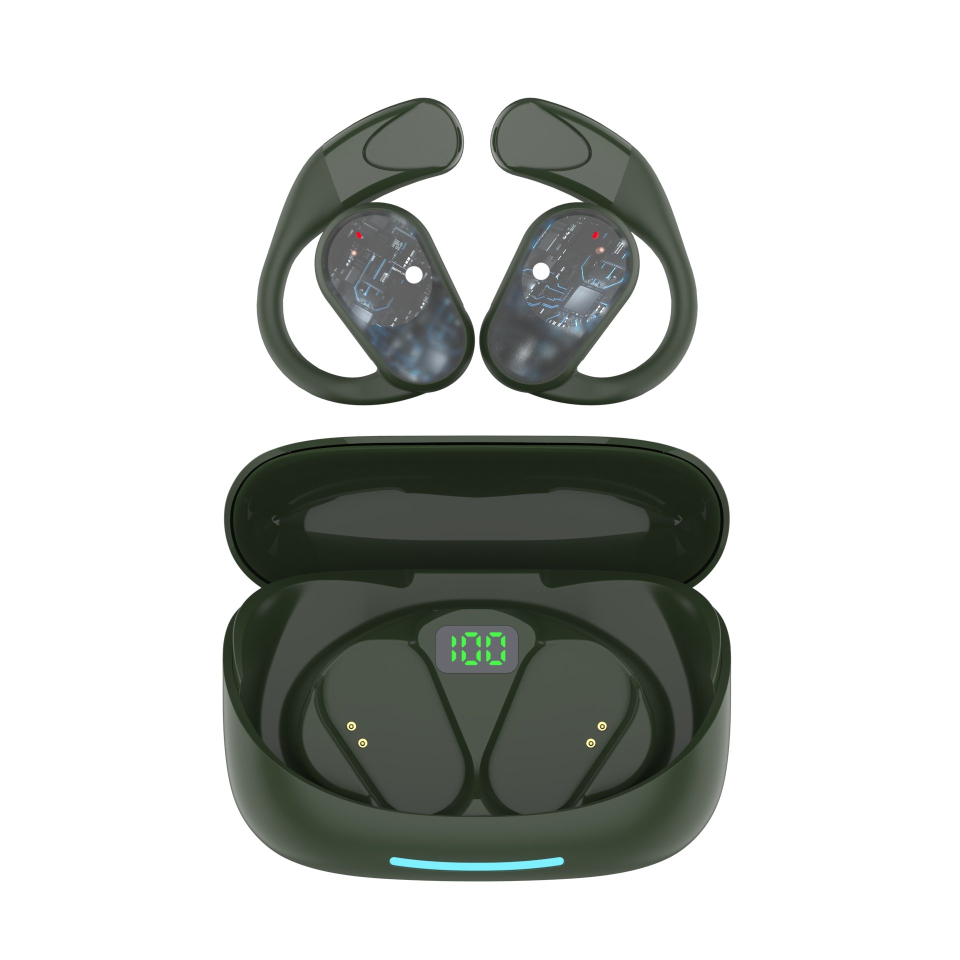 2023 OWS-90 TWS Wireless Earbuds Best Model Touch Digital Display Bluetooth Headsets for Gaming Sports Travel